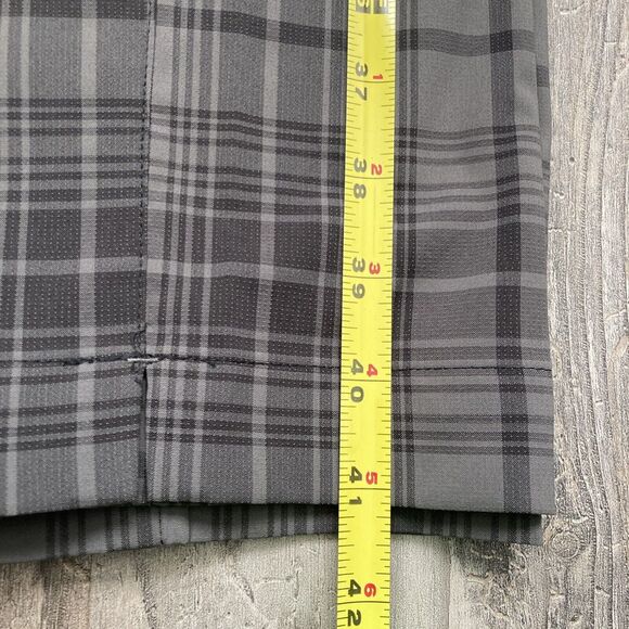 Nike Golf Pants Mens 32x32 Gray Black Tartan Plaid DriFit Performance Stretc - Picture 6 of 13